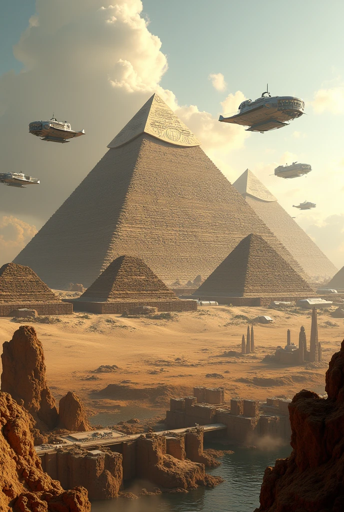 Giza pyramids in 2300