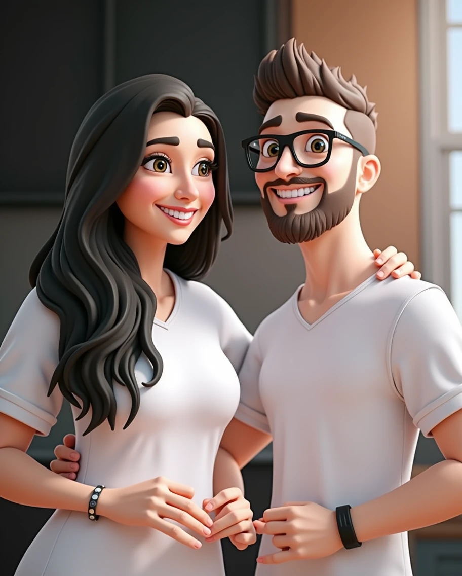 Cartoon character of a man in black glasses and blue shirt, animation character, stylized character, animation style rendering, 3d stylized, Arnold Maya rendering, Stylized 3D rendering, toon render screenshot, 3d character, 3d character, Stylized 3D rendering, 3D character rendering, cartoon character, Personagem de close up, character posing, (Pixar-style) (master part:1.2) (bokeh) (best qualityer) (skin detailed) (detailed texture) (8k) (Argilla) (cinematic lighting) (sharp focus