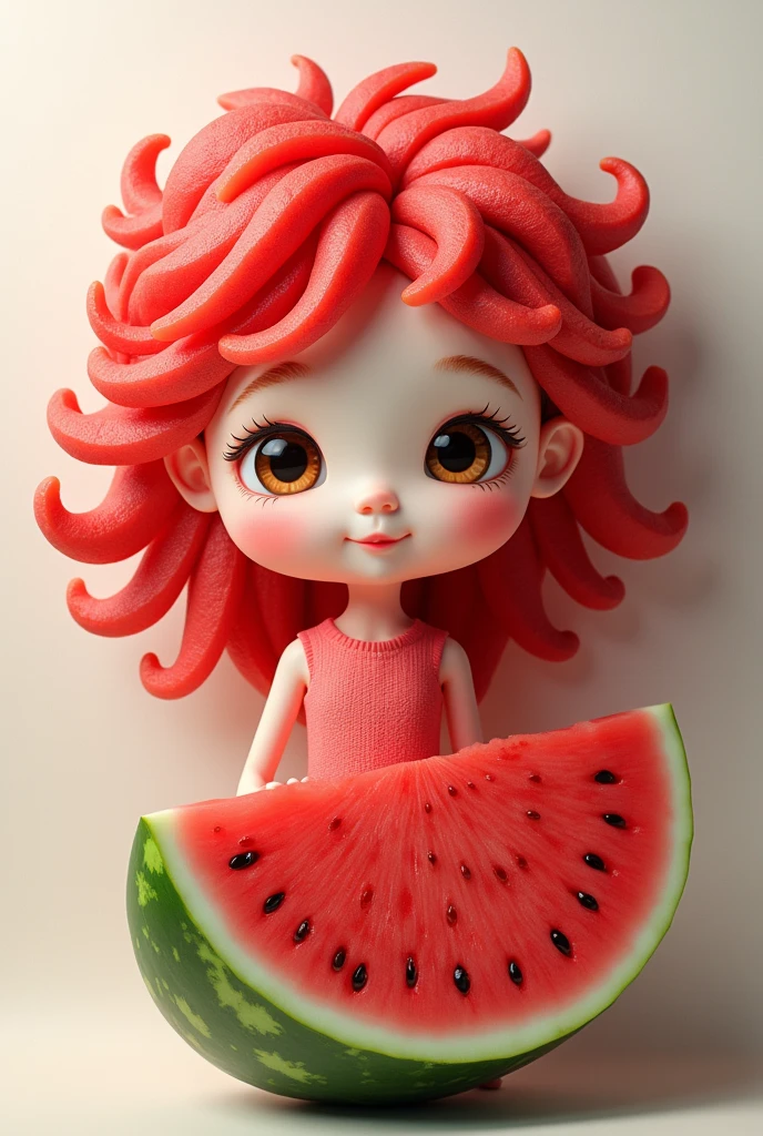 Chinese girl made afrom watermelon