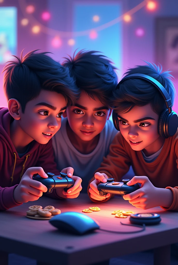 Three boy name sohil,Manish.ravi they playing free fire 
