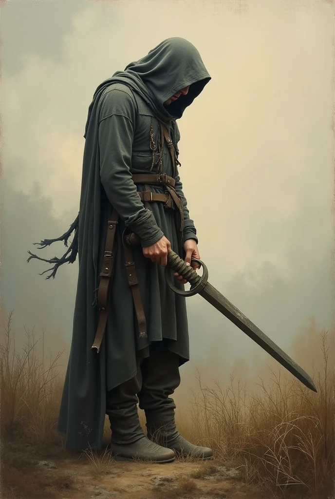 Picture of a person laying down their weapon World Peace Painting