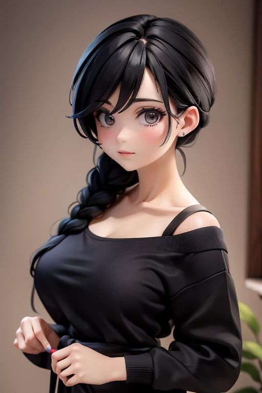 30-year-old woman、Mother,Married women,Hair tied up,Braid,Black Hair,Clothing Pattern、One character