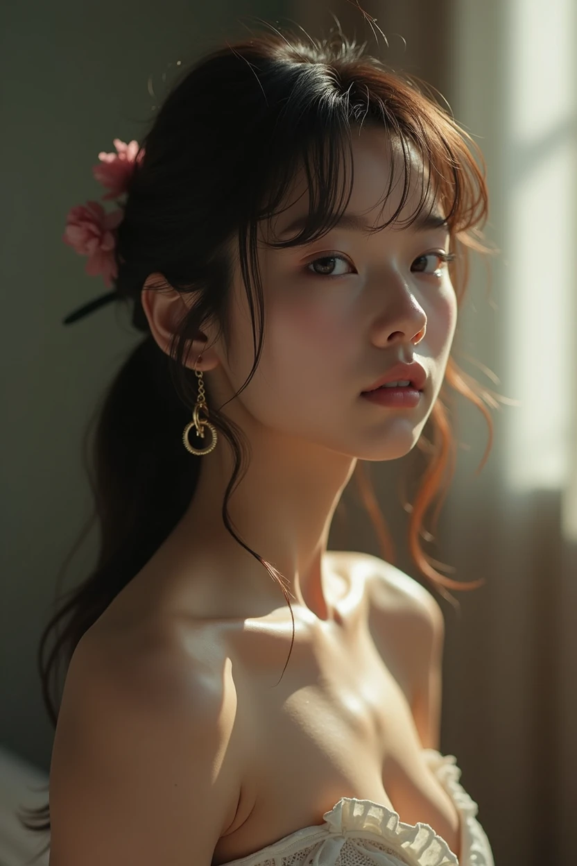 naked girl with dildo in anus, beautiful korean girl, realism, 8k