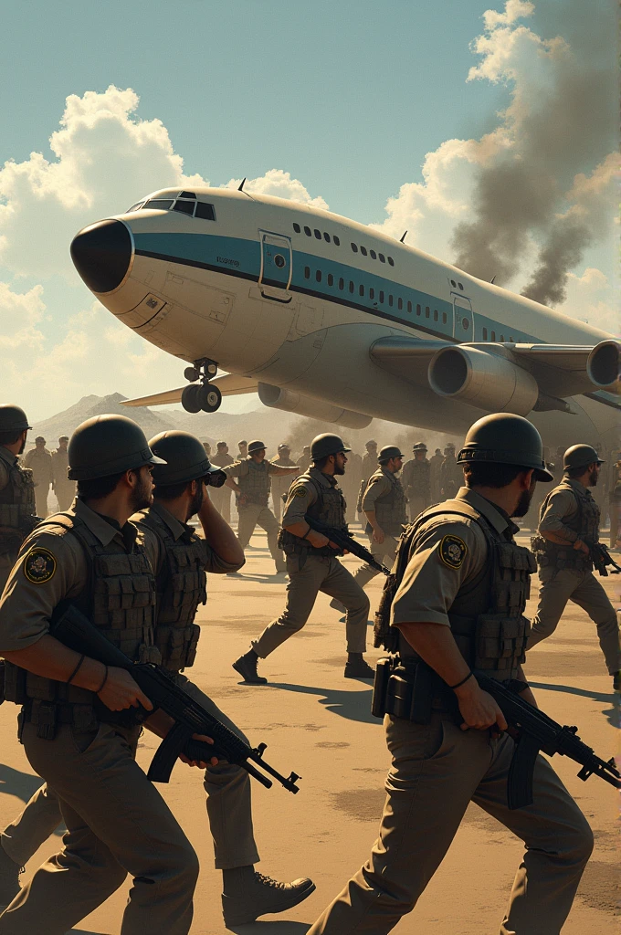 Airstrip Ambush: Depict the delegation preparing to leave with those who want to escape. Suddenly, armed guards attack. Congressman Ryan is shot, and chaos erupts, with Krause shown injured but alive.