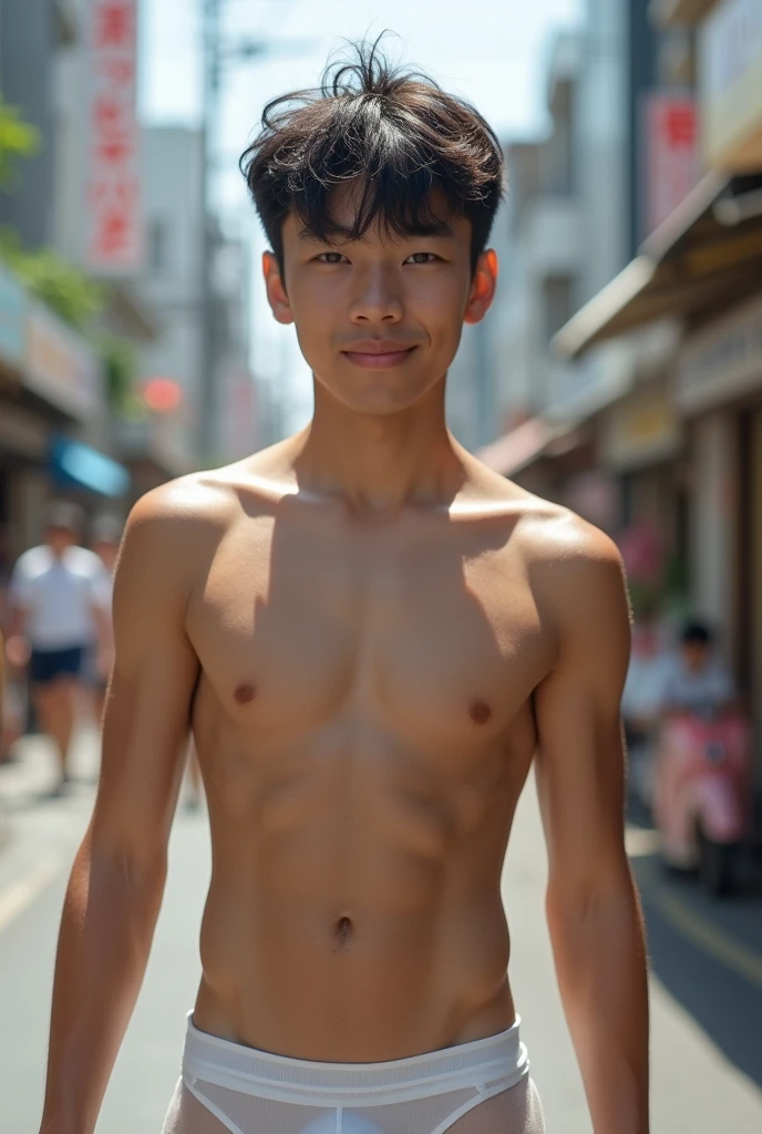 Showing very hairy armpits, slim, Young faceน่ารักมาก,  boy, Young face, small childg teenagers, panese street scenery, In the middle of a crowded road, He wore only white see-through tiny outfits., It's crowded., It&#39;s a very hot sunny day., summer, The road is dirty and wet.,  He wore a very small transparent see-through outfit that covered half of his big cock., print dick, Sweat dripping all over., Sweat covered the entire body., ภาพถ่ายfull body, Wear very small underwear., Proudly showing off his hairy, sweaty armpits to viewers., Naked, wearing tiny white panties., very young boy, แสงนุ่มนวลแบบภาพยนตร์ว่างให้กับซูเปอร์โมเดลชายเกาหลีVery handsomeที่มีรายละเอียดน่าทึ่งและสมจริงเป็นพิเศษ, My hair is very frizzy., clear honey colored eyes, A perfect smile is charming., sensuality, hot man, Very handsome, Showing off his sweaty body., Has a lot of muscle and a six-pack., ผอมthin, compact, full body, 8ก, photography, Masterpiece, detailed face, Detailed eyes, sexy, Beautiful stomach, beautiful legs, and a large, detailed bulge., expression of ecstasy, excited, thin, Detailed eyes and lips, Have a six-pack and a fit body.. Image quality is of the highest standard., With detailed features and realistic appearance. The colors are bright and vibrant., Enhances overall beauty. The light is soft and natural., Shining a soft glow on the boy, Don&#39;t combine the body.