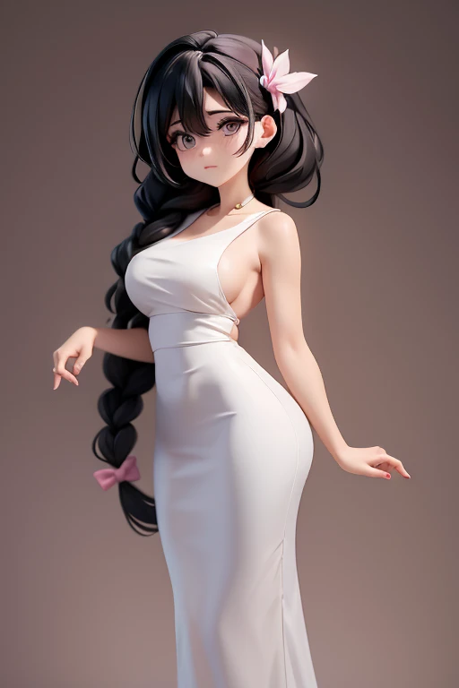 30-year-old woman、Mother,Married women,Hair tied up,Braid,Black Hair,Clothing Pattern、whole body、One character