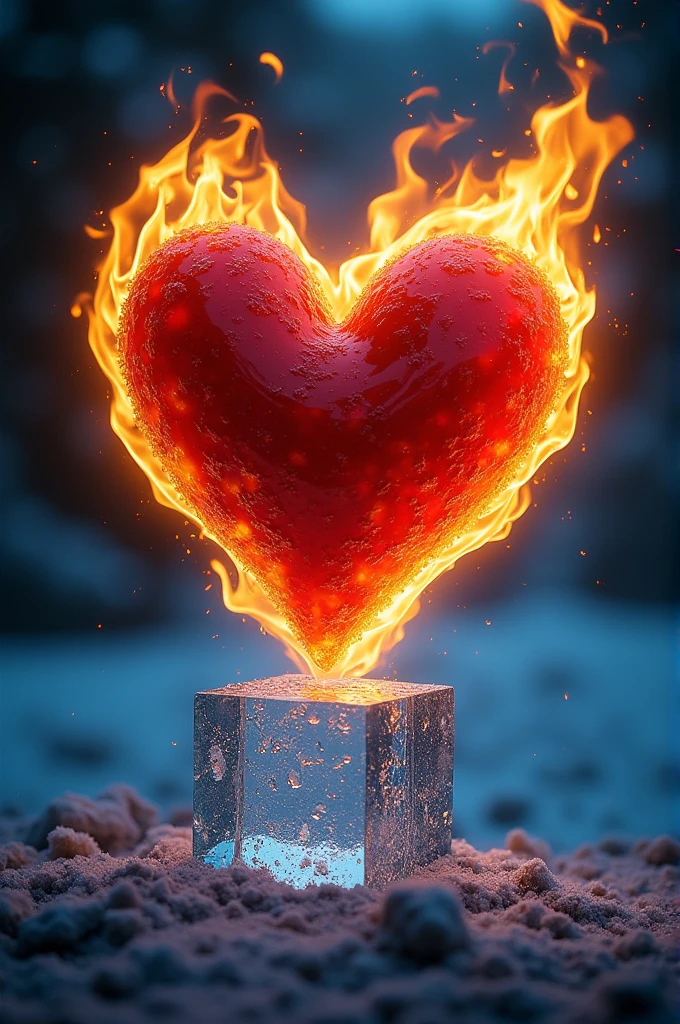 Heart on fire and ice