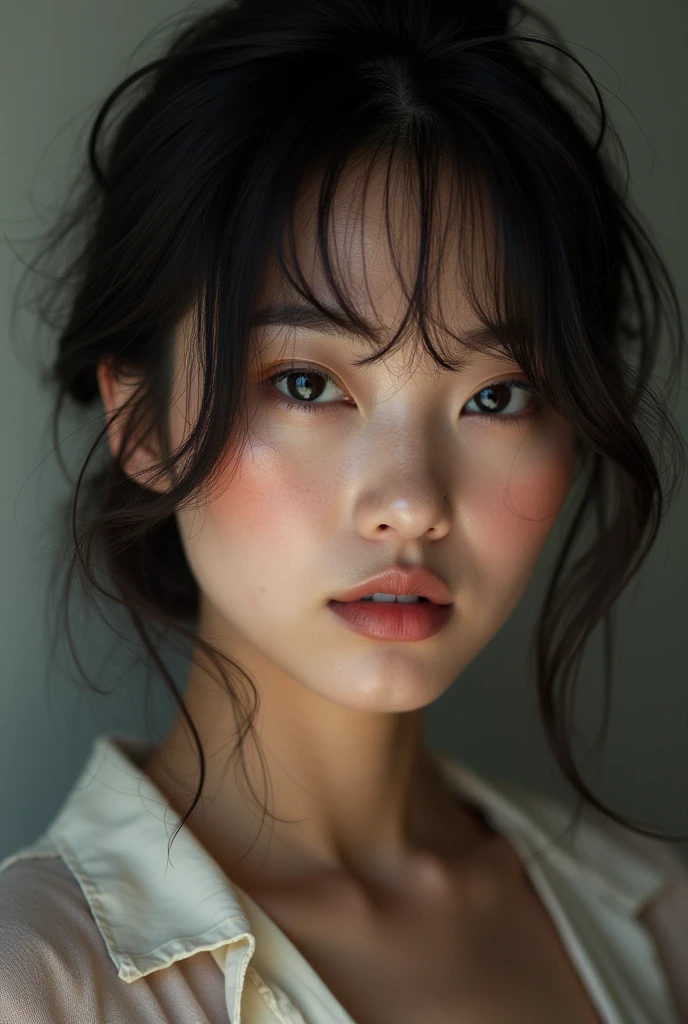 A little dirty face Japanese woman modern
