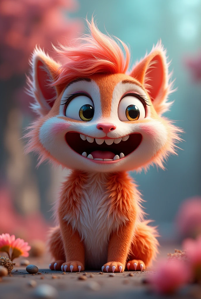 a meme with a cute cartoon character, highly detailed, dynamic expression, humorous, 4k, photorealistic, colorful, vibrant, surreal, abstract background, digital art, 3D rendering, (best quality,4k,8k,highres,masterpiece:1.2),ultra-detailed,(realistic,photorealistic,photo-realistic:1.37)