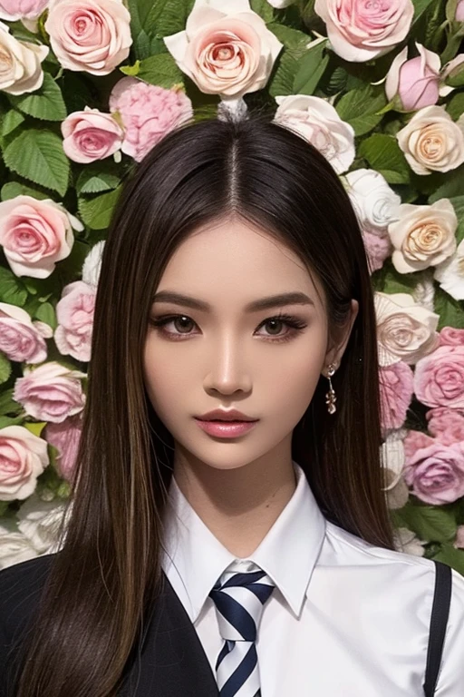 (Exaggerated), (8ก), (มีรายVery detailed), (best illustrations), (Beautifully detailed eyes), (best quality), (Very detailed), (Masterpiece), (Wallpaper), (detailed face), alone, 1 woman, One Hour Painting Challenge, wet sweat, (School uniform:1.3), looking at the audience, exquisite details, detailed faces, ,Pure Rose Face_ Version 1,