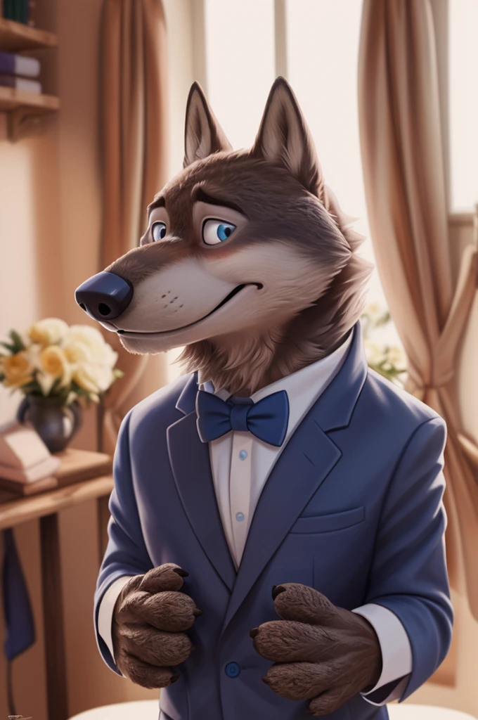пара Male и женский, Larry, Tatyana, Wedding Dress, (Zootopia), wolf, gray fur, (brown body:1.3), beautiful blue eyes, Zootopia, dressed,Blazer,pink shirt,trousers,the bow tie,canine,wolf, detailed fur, Male, second, paw pads, finger claws,одевает the bow tie, games,At the viewer, 5 fingers, paws, 4 toes, in the wedding palace, groom,ring, holds, flowers for wife,
BREAK from nextel, for dating, by xenoforge, (difficult, high detail,digital photography, soft focus, RAW, close to the camera, smile, positive, Good, mood, Houses, looks at the viewer, очень close to the camera, In the shop,his wedding, wedding palace combination,
photorealism, realistic, photorealistic,digital style, subsurface scattering,очень close to the camera
шедевр, Best quality, ultra realistic, 8 thousand.)
