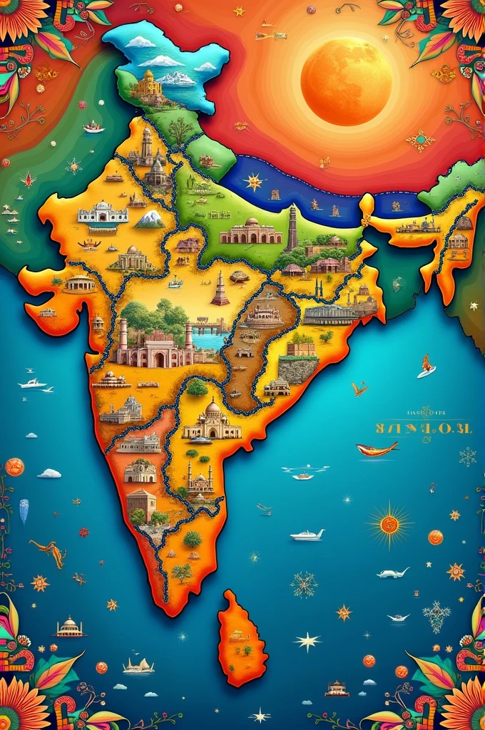Incredible india map