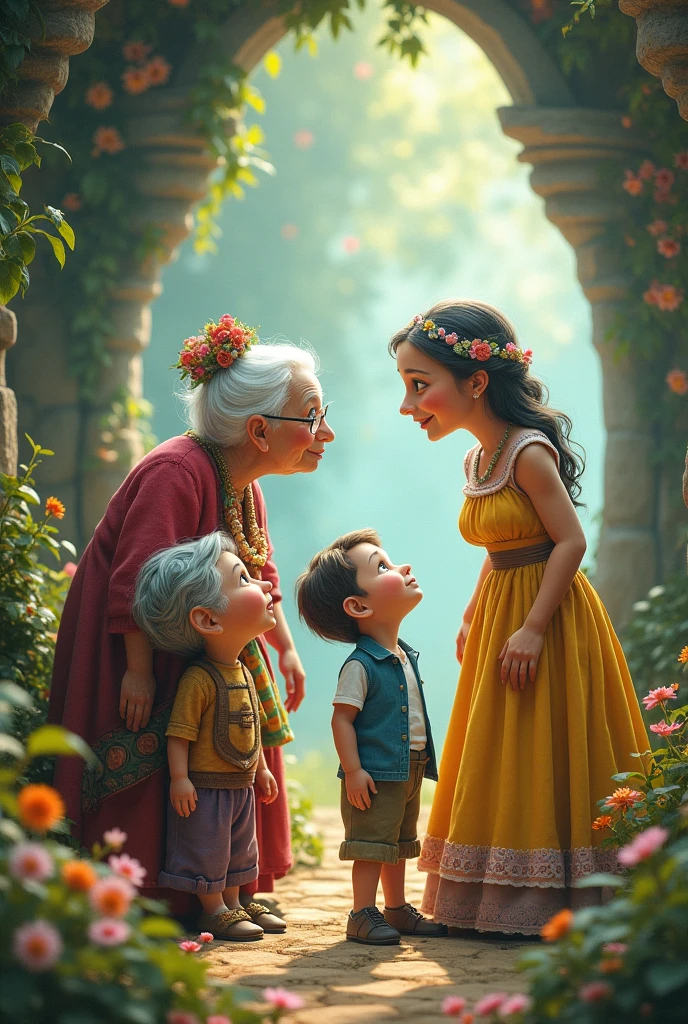 Two Old Ladies, a Boy and a Princess