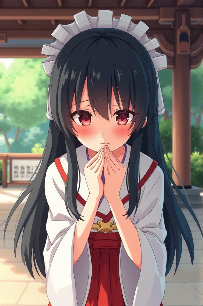 Reimu lets out a dirty burp　Embarrassed