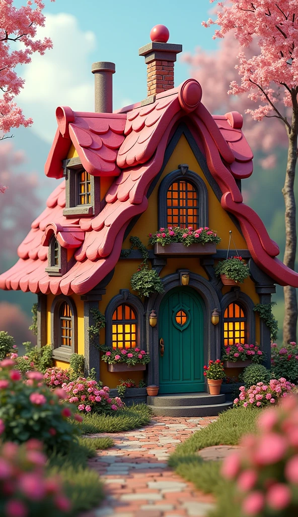 Photographic ultra-realistic Unreal Candy House Hansel and Gretel Fantasy World colorful