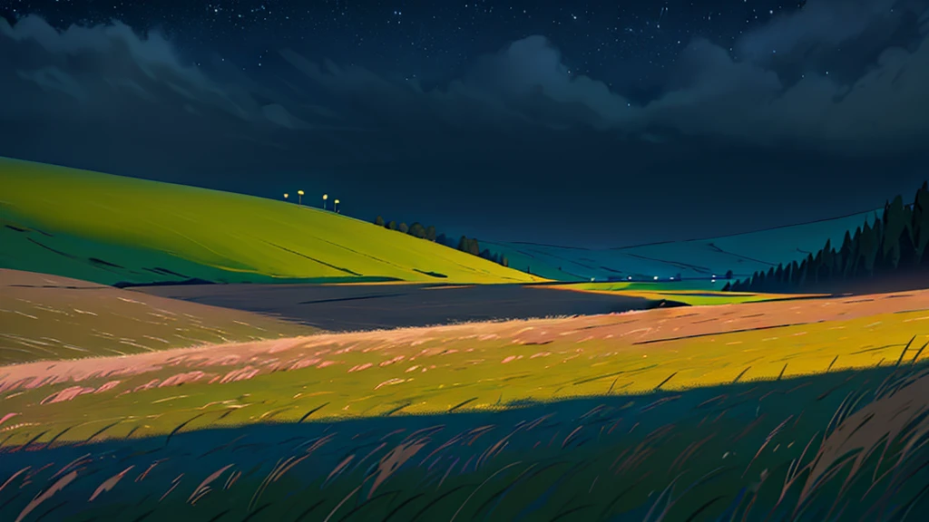 grassland, view to the ground, no humans, no persons, at night, dark, no lights