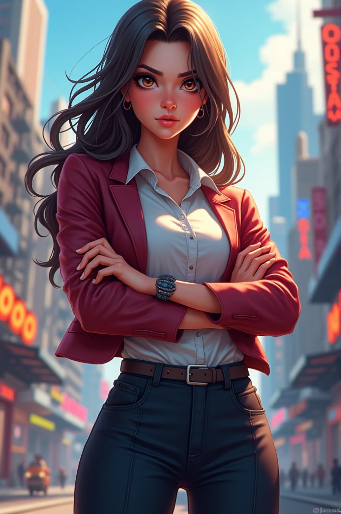 A confident girl