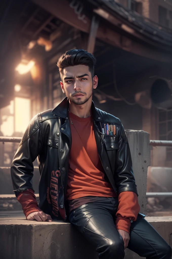 Change background syberpunk handsome boy. realistic face . 8k ultra realistic