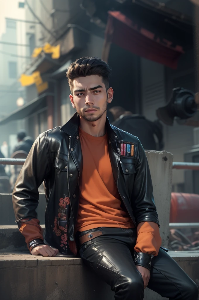 Change background syberpunk handsome boy. realistic face . 8k ultra realistic