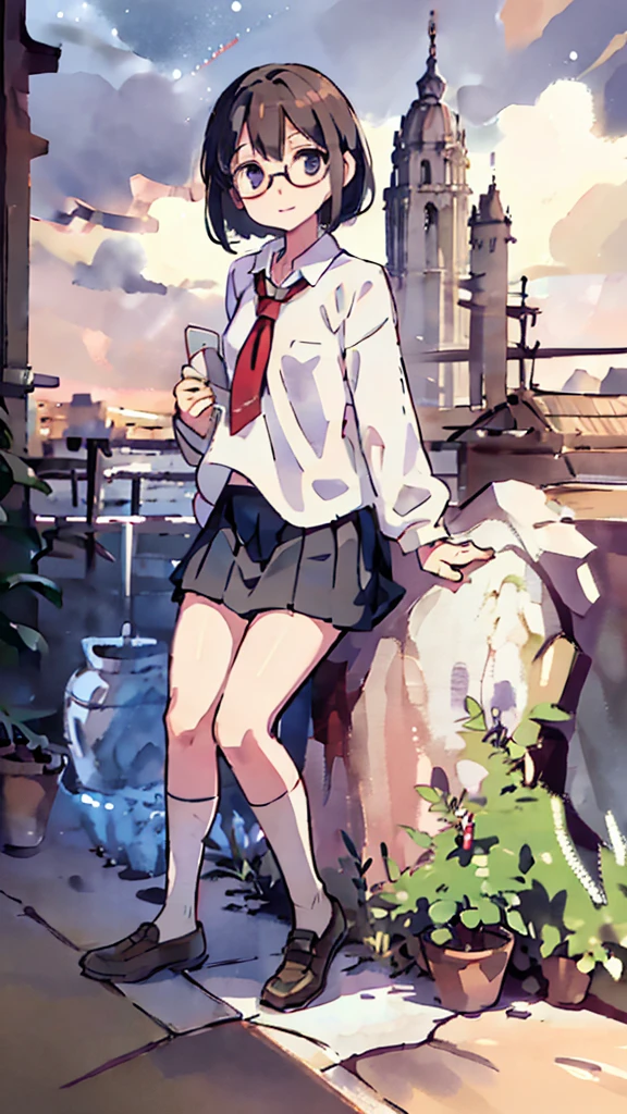 Many towers in the distance、metropolis、water、Midnight、Moon、Blue light、sky、sea、Nsfw、masterpiece, high quality, 4K, HDR,, Stable Diffusion prompt:  schoolgirl with short、brown hair and red-framed glasses, wearing a white blouse and navy skirt, white panties visible, navy socks and brown loafers, in a state of arousal and trembling with sexual climax,simple illustration style, In a nichijou (everyday life) Setting Image generation AI model used: Stable Diffusion (eleet- model)

id: i2