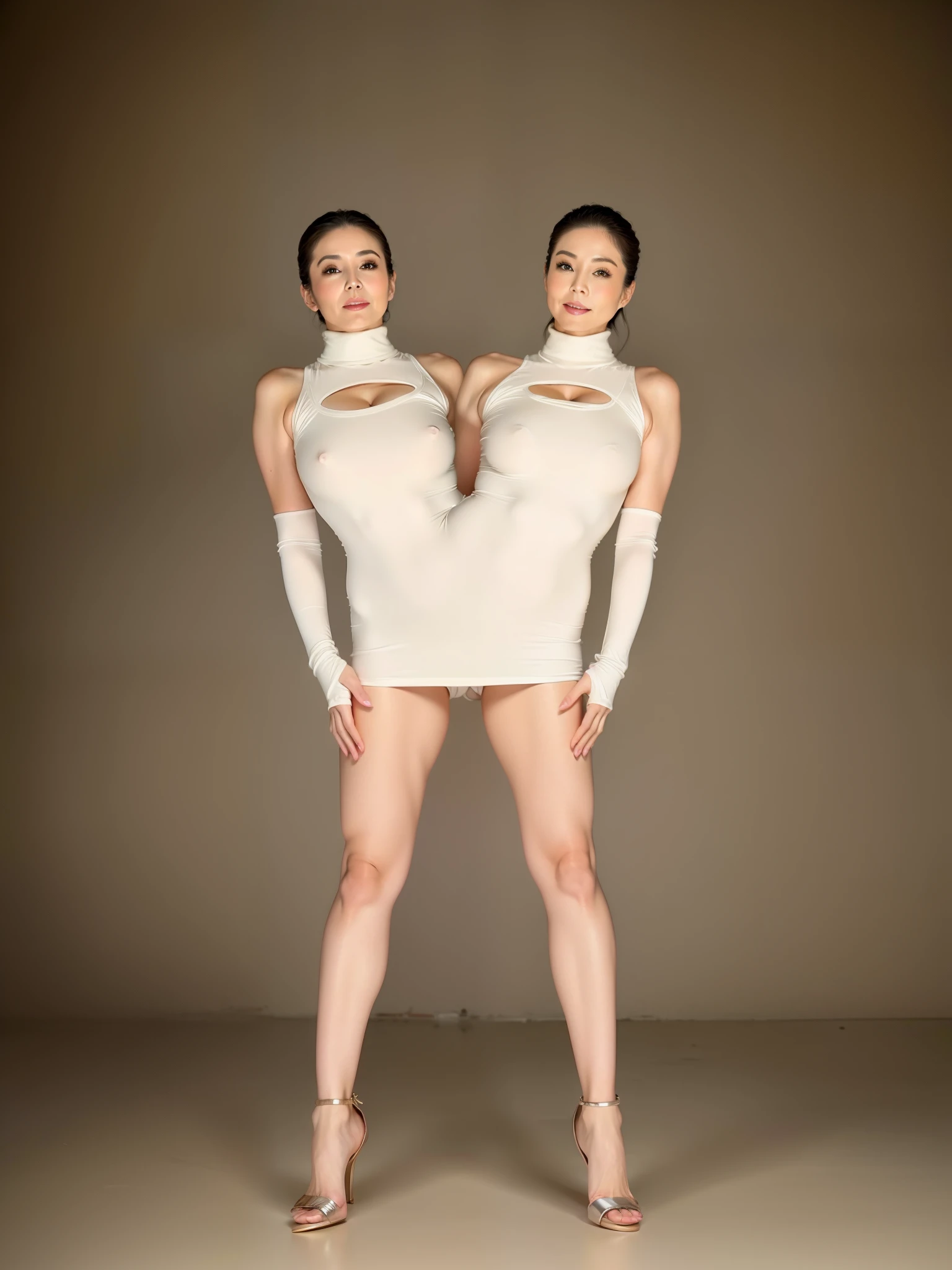 Browsing Caution,nude,(Highest quality,8k,masterpiece),Japanese Mature,50 years old,Huge ,Accentuate your cleavage,Glamour,sexy,Muchimuchi,