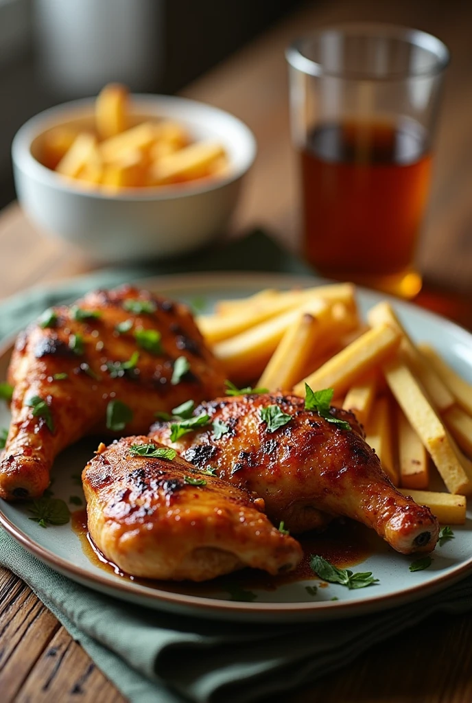 Father&#39;s Day lunch with grilled chicken
