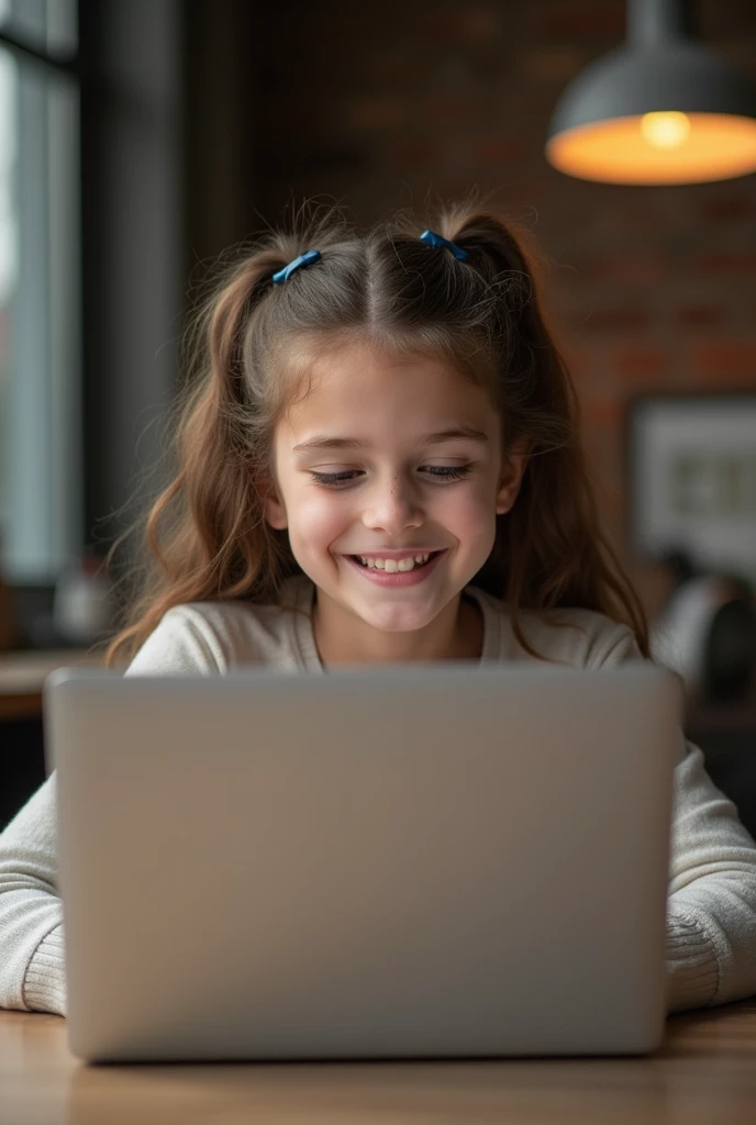 girl working on laptop