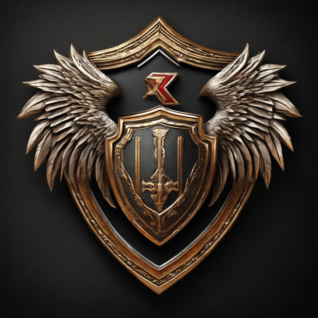 [Core Concept]
A sturdy shield emblem

[Character Description]
Tokoh sentralnya adalah burung hantu lengkap dengan Kepala dan a pair of wings nya

[Environment/Background]
bright red and bright white color scheme, creating an impression of premium quality and elegance. 

[Style and Atmosphere]
Desain keseluruhannya memiliki kualitas sederhana dan detailnya yang sharp

[Komposisi]
The shield is the main focus featuring the letters G and S in a clear design., sharp, elegant and thick in its armor

[Details and Embellishments]
Around the shield are accents of a pair of pistols, a pair of wings, all rendered in a photorealistic two-dimensional style with dramatic shadows and highly detailed textures..

[Technical Specifications]
This premium quality 2D logo design is meant to convey the power, greatness, and elite status through a cohesive and visually striking symbol.