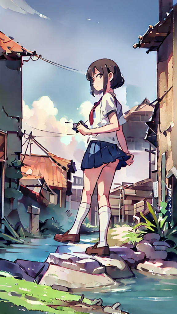 Many towers in the distance、Big Moon、metropolis、water、Midnight、Moon、Blue light、sky、sea、Nsfw、masterpiece, high quality, 4K, HDR,, Stable Diffusion prompt: schoolgirl with short、brown hair and red-framed glasses, wearing a white blouse and navy skirt, white panties visible, navy socks and brown loafers, in a state of arousal and trembling with sexual climax,simple illustration style, In a nichijou (everyday life) Setting Image generation AI model used: Stable Diffusion (eleet- model)
id: i2
