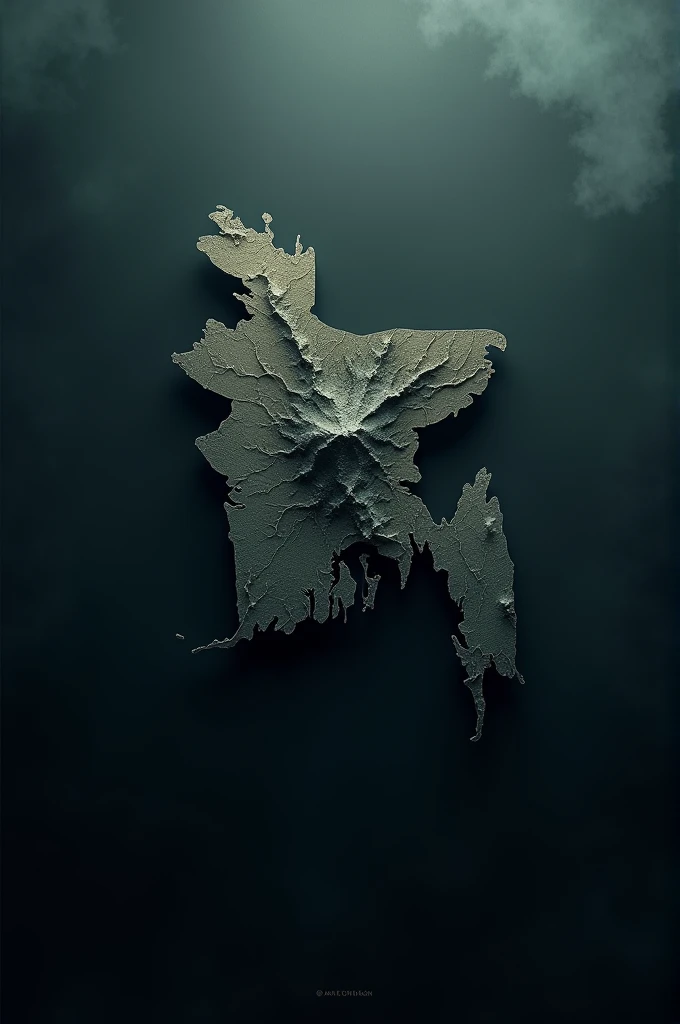 A dark,obsure Bangladeshi map