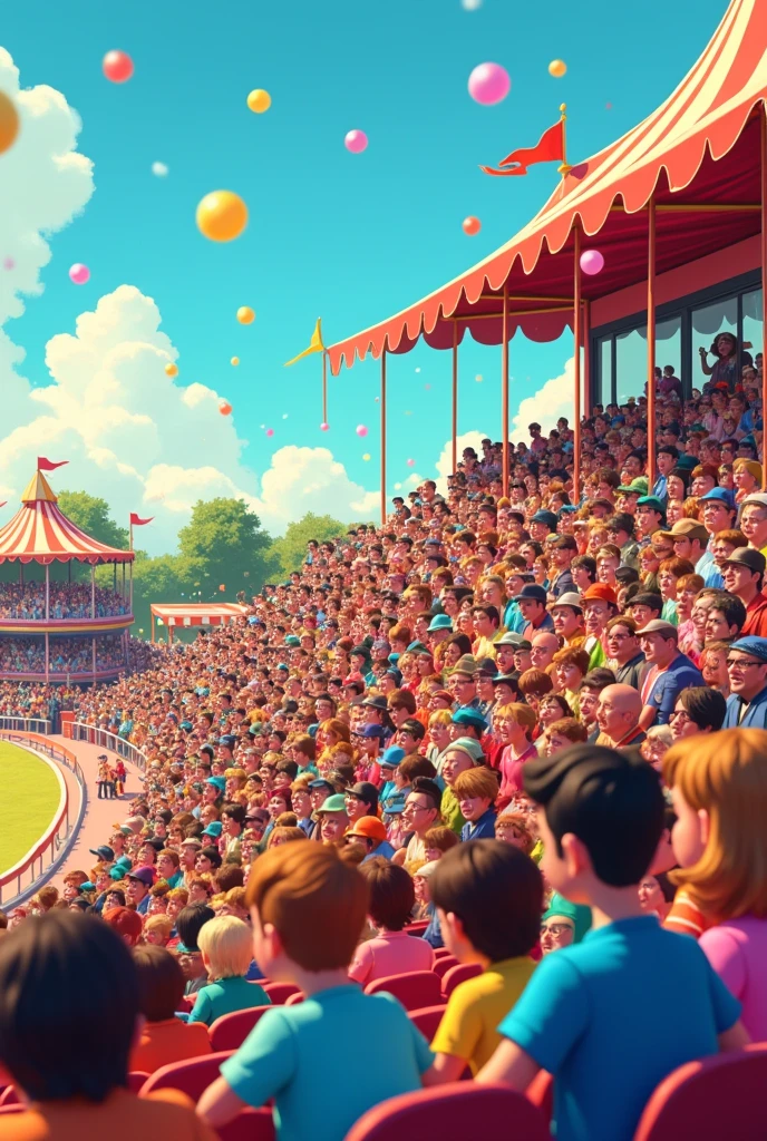 Carnival bleacher cartoonize