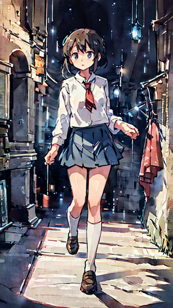 Many towers in the distance、Big Moon、metropolis、High places、water、Midnight、Moon、Blue light、sky、sea、Nsfw、masterpiece, high quality, 4K, HDR,, Stable Diffusion prompt:  schoolgirl with short、brown hair and red-framed glasses, wearing a white blouse and navy skirt, white panties visible, navy socks and brown loafers, in a state of arousal and trembling with sexual climax,simple illustration style, In a nichijou (everyday life) Setting Image generation AI model used: Stable Diffusion (eleet- model)

id: i2