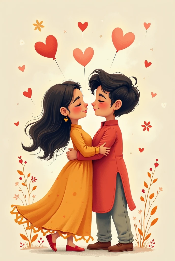 Bubu, dudu cartoon love couple their name sapna and sukh