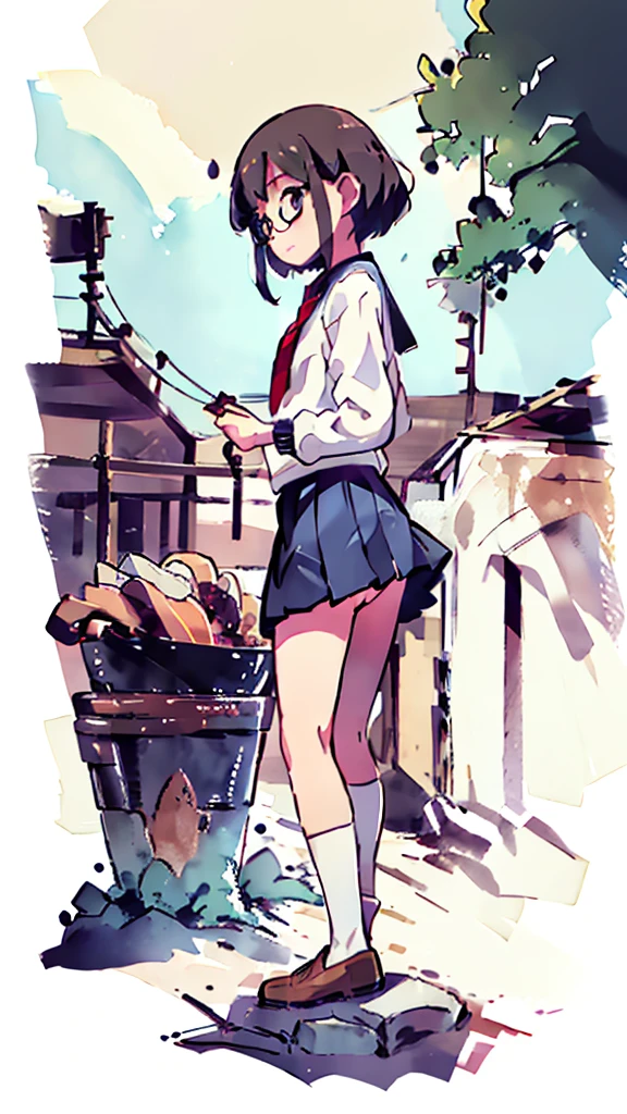 Many towers in the distance、Big Moon、metropolis、Looking up at high places、water、Midnight、Moon、Blue light、sky、sea、Nsfw、masterpiece, high quality, 4K, HDR,, Stable Diffusion prompt: schoolgirl with short、brown hair and red-framed glasses, wearing a white blouse and navy skirt, white panties visible, navy socks and brown loafers, in a state of arousal and trembling with sexual climax,simple illustration style, In a nichijou (everyday life) Setting Image generation AI model used: Stable Diffusion (eleet- model)
id: i2