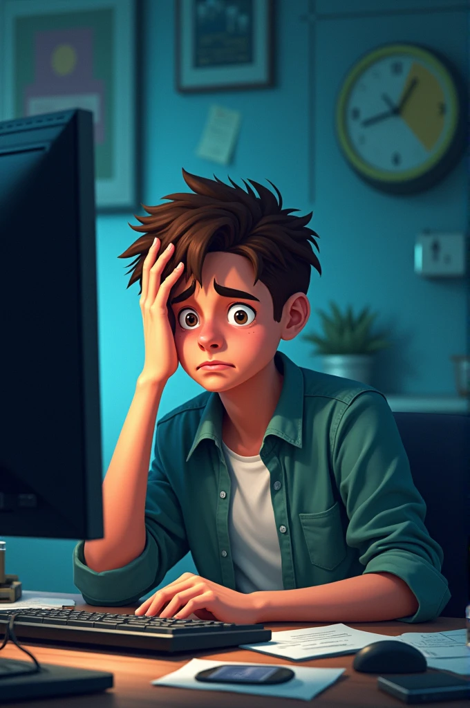 Image: A person looking frustrated with a complex code.Text: "When you find out your Selenium Java test fails because of a single typo... #CodeLife"