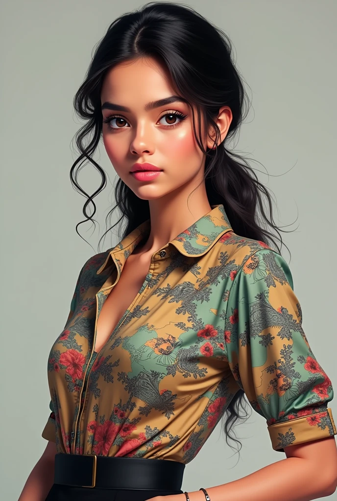 Created a sapna name in stylish shirt with girl