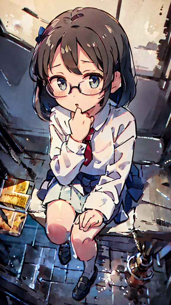 Many towers in the distance、Big Moon、metropolis、Looking up at the stars、water、Midnight、Moon、Blue light、sky、sea、Nsfw、masterpiece, high quality, 4K, HDR,, Stable Diffusion prompt: schoolgirl with short、brown hair and red-framed glasses, wearing a white blouse and navy skirt, white panties visible, navy socks and brown loafers, in a state of arousal and trembling with sexual climax,simple illustration style, In a nichijou (everyday life) Setting Image generation AI model used: Stable Diffusion (eleet- model)
id: i2