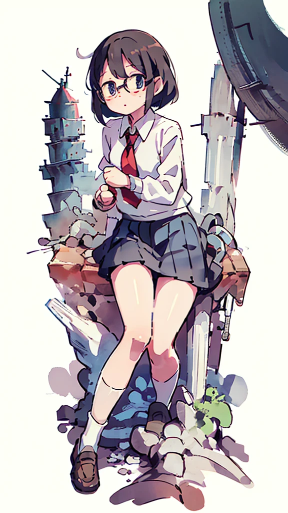 Many towers in the distance、Big Moon、metropolis、Tall buildings、Looking up at the stars、water、Midnight、Moon、Blue light、sky、sea、Nsfw、masterpiece, high quality, 4K, HDR,, Stable Diffusion prompt:  schoolgirl with short、brown hair and red-framed glasses, wearing a white blouse and navy skirt, white panties visible, navy socks and brown loafers, in a state of arousal and trembling with sexual climax,simple illustration style, In a nichijou (everyday life) Setting Image generation AI model used: Stable Diffusion (eleet- model)

id: i2
