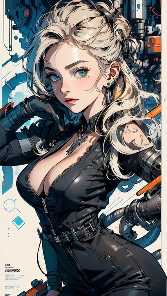 (((masterpiece, highest quality))),(((solo:1.2))),(((1girl:1.2))),32k wallpaper, very detailed, poster, vintage science fiction,(((((geometric cinematic movie poster))))), (bauhaus), shape,(((abstract))),(mid century modern),movie poster,(((((portfolio))))),(((((Close-up))))),(((((bust up))))),((((more various angle)))),(((highlight))),((((heterochromia)))),(((complete. detailed face))),(((Extremely talented))),(((((most complecated machine))))),(Cleavage),(((((unlimited mechanic Workaholic))))),(((Absolutely detailed Mighty machines background)))