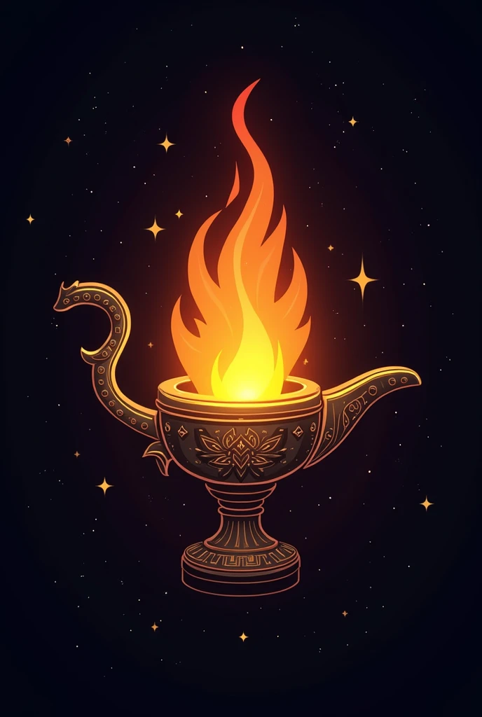Actronomical soiety  logo with fire lamp
