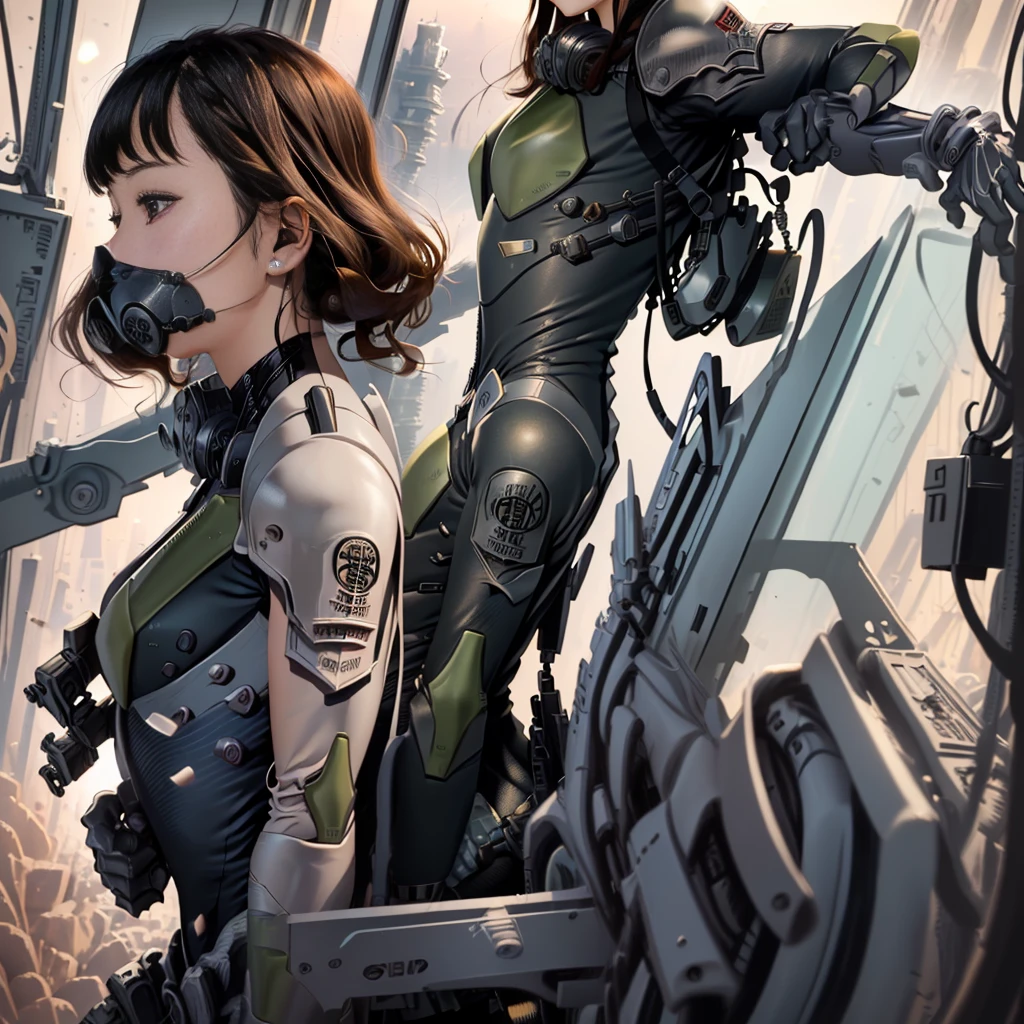 Bodysuits、armor、Kaiju 8、Girl、18-year-old、Black Hair、Moderate bust。