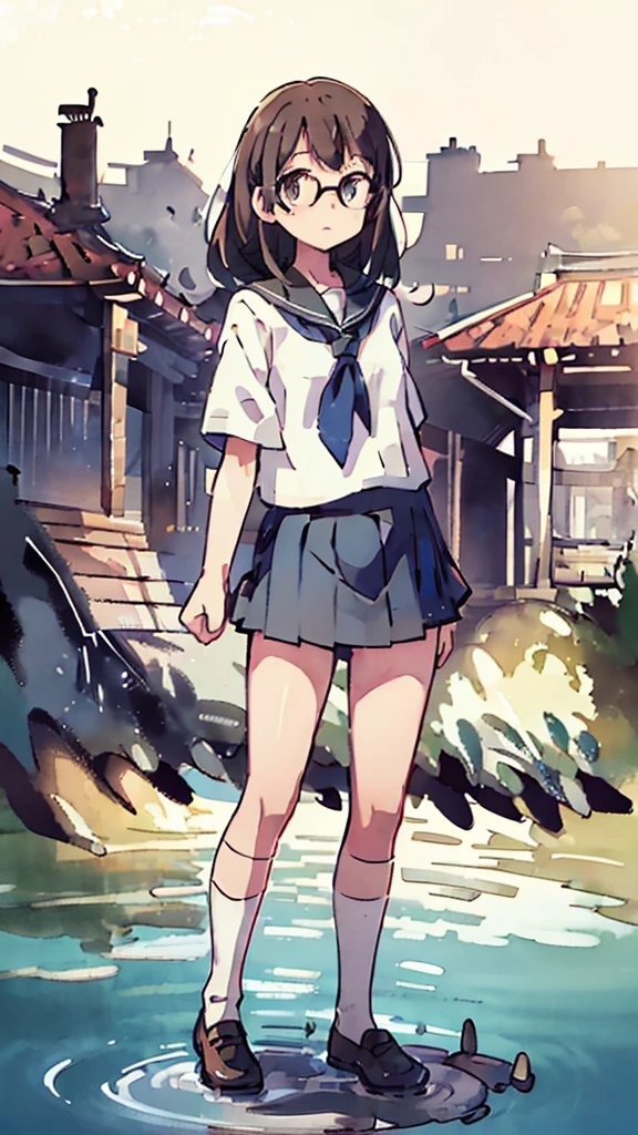 Dazzling Light、Many towers in the distance、Big Moon、metropolis、Tall buildings、Looking up at the stars、water、Midnight、Moon、Blue light、sky、sea、Nsfw、masterpiece, high quality, 4K, HDR,, Stable Diffusion prompt: schoolgirl with short、brown hair and red-framed glasses, wearing a white blouse and navy skirt, white panties visible, navy socks and brown loafers, in a state of arousal and trembling with sexual climax,simple illustration style, In a nichijou (everyday life) Setting Image generation AI model used: Stable Diffusion (eleet- model)
id: i2