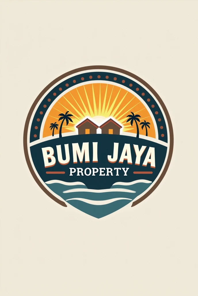Make a logo that says Bumi Jaya Property in simple colors with attractive qualities to put on the front of your shirt