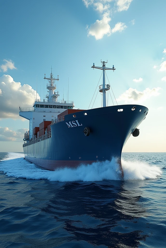 Generate an image of ship with logo MSL