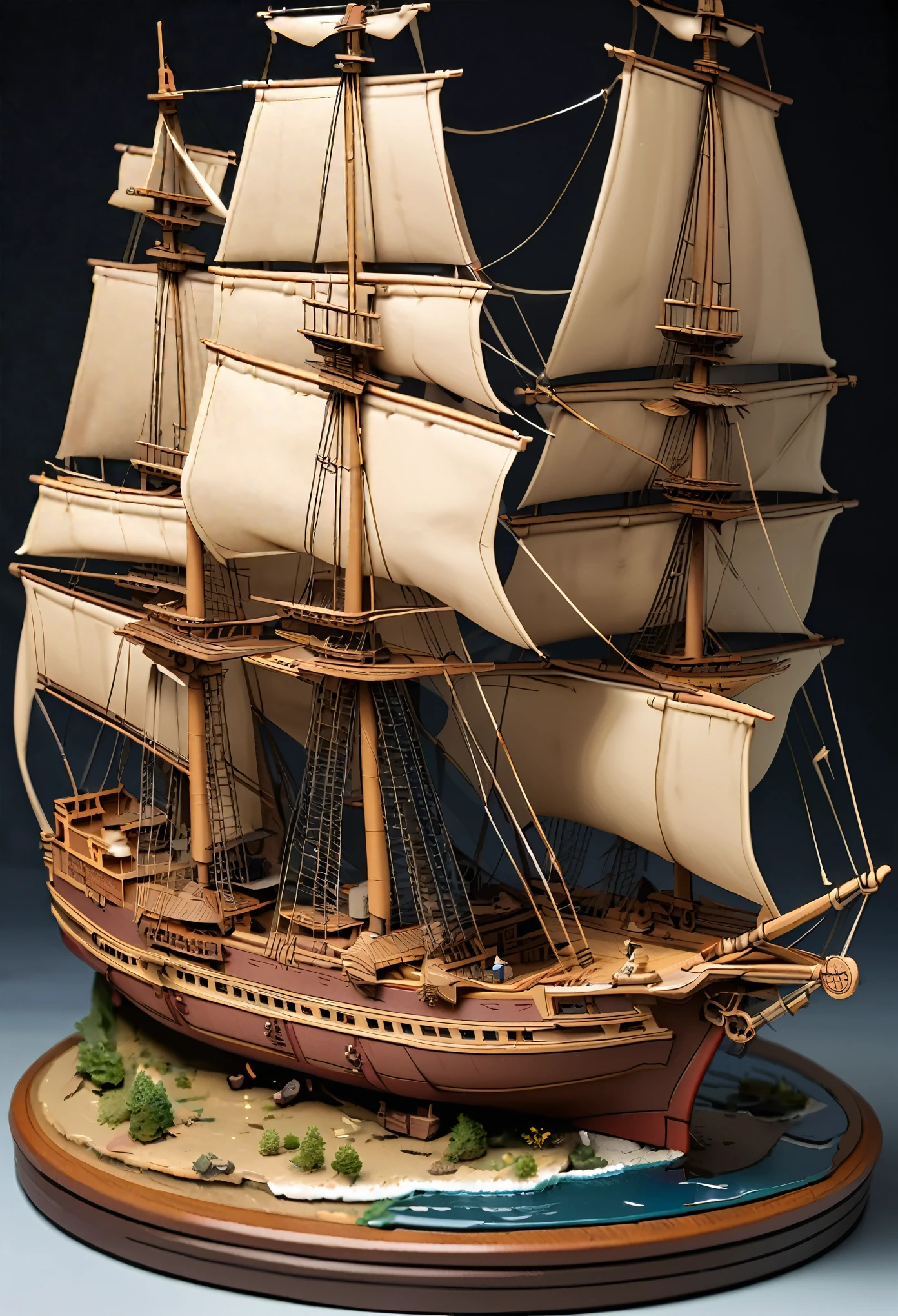 Model sailing ship,Ships of the line,Exquisitely crafted miniatures,Real,