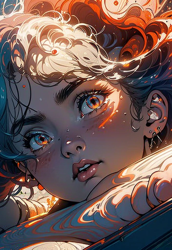 (((The best quality))), (((ultra detailed))), (((masterpiece))), illustration,(La cloud de blood roja oscura flota en el aire,the red bat,magia de blood),1girl,sex, perfect face,One of her hands waved a whip, volumetric illumination,Chica sexy wowdk,Crazy smile,lluvia de blood roja, Cuervo,cemetery, fantasy, underground castle, ((Muted colors, evening, darkness)), make-up, mascara,translucent skin, Halftones,cloud,light_particuls,Eldenring\(Small\) 1girl, winged helmet, red cape, (Small_move:1.3), covered eyes, blood,Red hair,(damn you_left_arm:1.3)