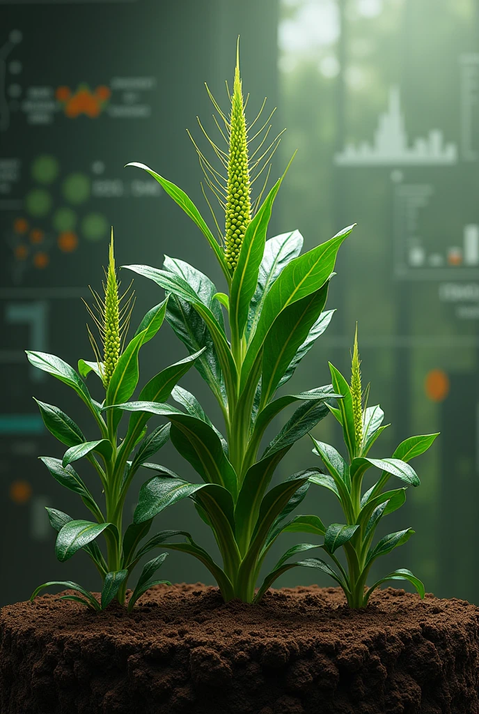 image on theDeciphering the Gene Regulatory Networks Controlling Somatic Embryogenesis in Plants Include detailed visual representations of a coffee , maize plant nd a rubber plant with broad leaves. include coexpression networks as welL