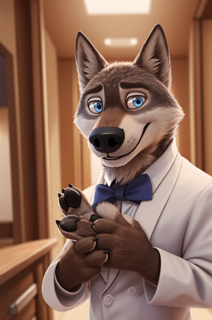 Piar, Male and female, Larry, Tatyana, Wedding Dress, (Zootopia), wolf, gray fur, (brown body:1.3), beautiful blue eyes, Zootopia, dressed,Blazer,pink shirt,trousers,the bow tie,canine,wolf, detailed fur, Male, second, paw pads, finger claws,одевает the bow tie, games,At the viewer, 5 fingers, paws, 4 toes, in the wedding palace, groom,ring, holds, flowers for wife,
BREAK from nextel, for dating, by xenoforge, (difficult, high detail,digital photography, soft focus, RAW, close to the camera, smile, positive, Good, mood, Houses, looks at the viewer, очень close to the camera, In the shop,his wedding, wedding palace combination,
photorealism, realistic, photorealistic,digital style, subsurface scattering,очень close to the camera
шедевр, Best quality, ultra realistic, 8 thousand.)