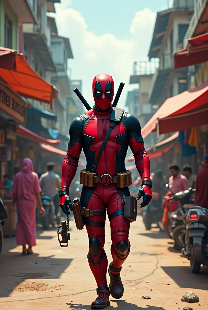 Deadpool was Walking on the street of banglore and he felt thirsty 