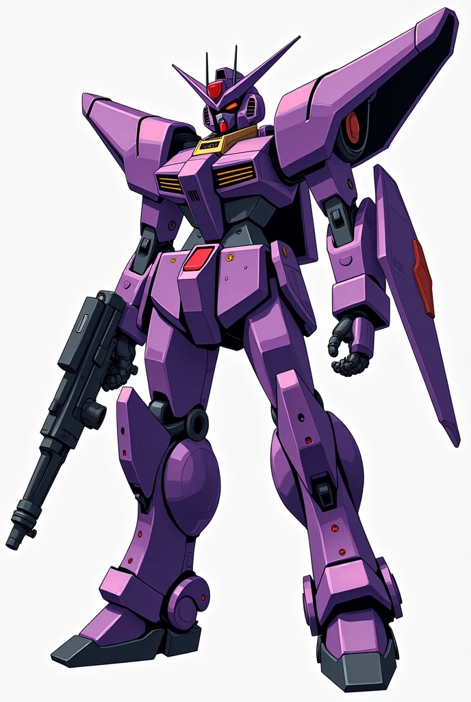 a purple mecha, evangelion style, anime drawing 